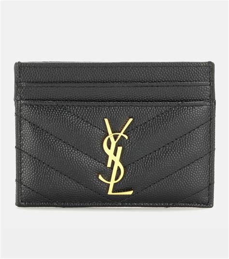 ysl monogram quilted leather card holder|SAINT LAURENT .